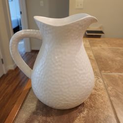 Farmhouse White Pitcher 