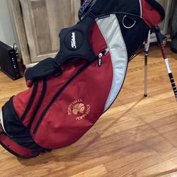 Titliest Lightweight Golf Stand Bag With Cover, Poppy Hills Golf Club Excellent Condition 