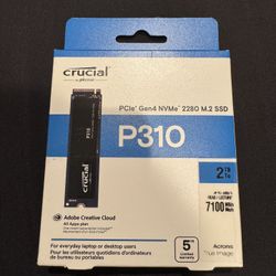 New Crucial P310 2TB SSD, PCIe Gen4 NVMe. Up to 7,100MB/s. Shoot Me Offer!