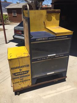 Vintage Monroe Shocks Display case cabinet