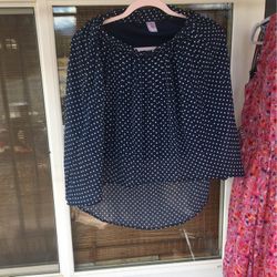 Adorable Polka Dot High - Low Skirt Size XS