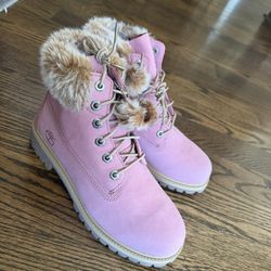 Timberlands With Pink Fur