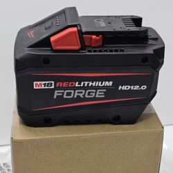 Milwaukee M18 18V Lithium-Ion REDLITHIUM FORGE HD 12.0 Ah Battery Pack Brand New Cash Or Zelle 