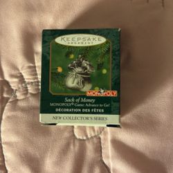 Hallmark Ornament Monopoly Sack Of Money 