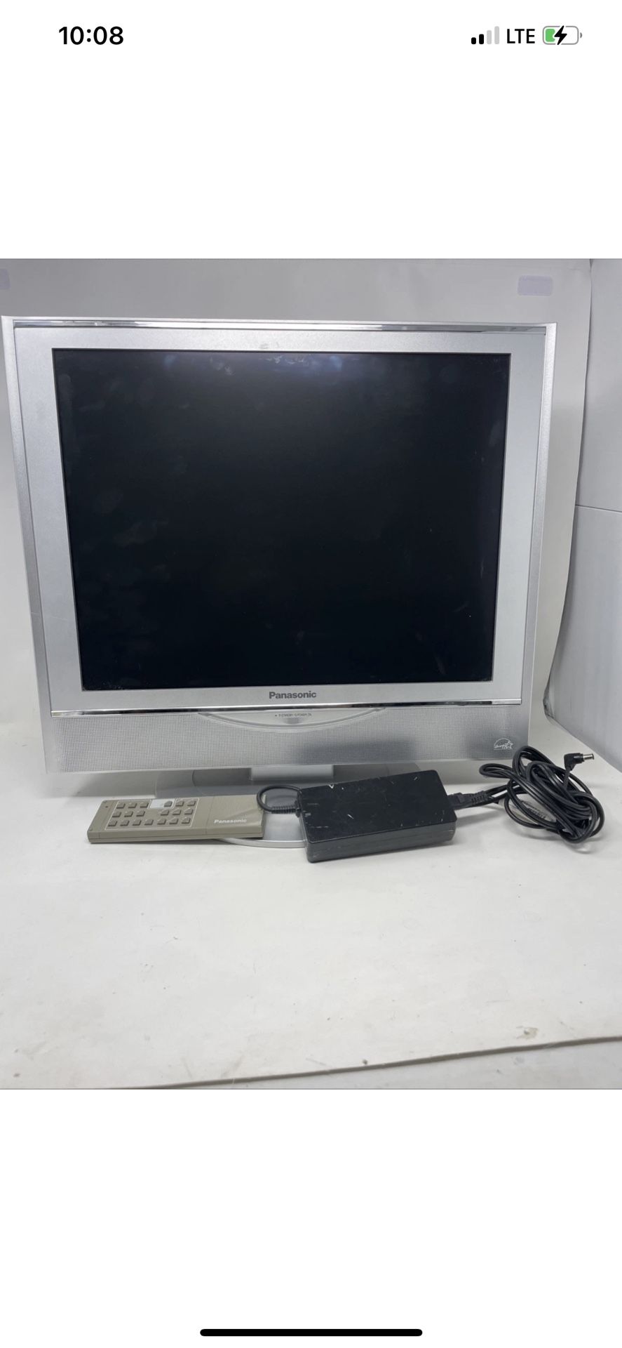 Panasonic TC-20LA1 20" Diagonal LCD TV Retro Gaming 4:3 Works W/ Remote, Adapter