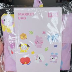 BT21 BTS Pink Minini Scout Foldable Reusable Bag NEW
