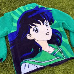 Hypland Sherpa INUYASHA KAGOME SHERPA JACKET Green 3XL BIG & Tall