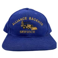 Vintage Nissin Cap Alliance Backhoe Service Blue Adjustable
