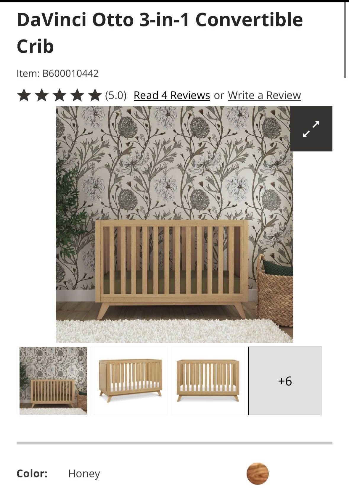 DaVinci Otto 3- in- 1 convertible crib (Brand New) 