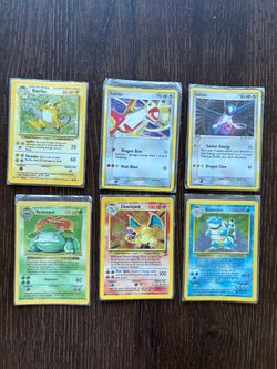 Vintage Pokémon Card Lot – Charizard, Blastoise, Venusaur + 3 More
