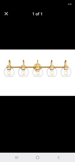 5-Light Gold Vanity Bar Light Fixture