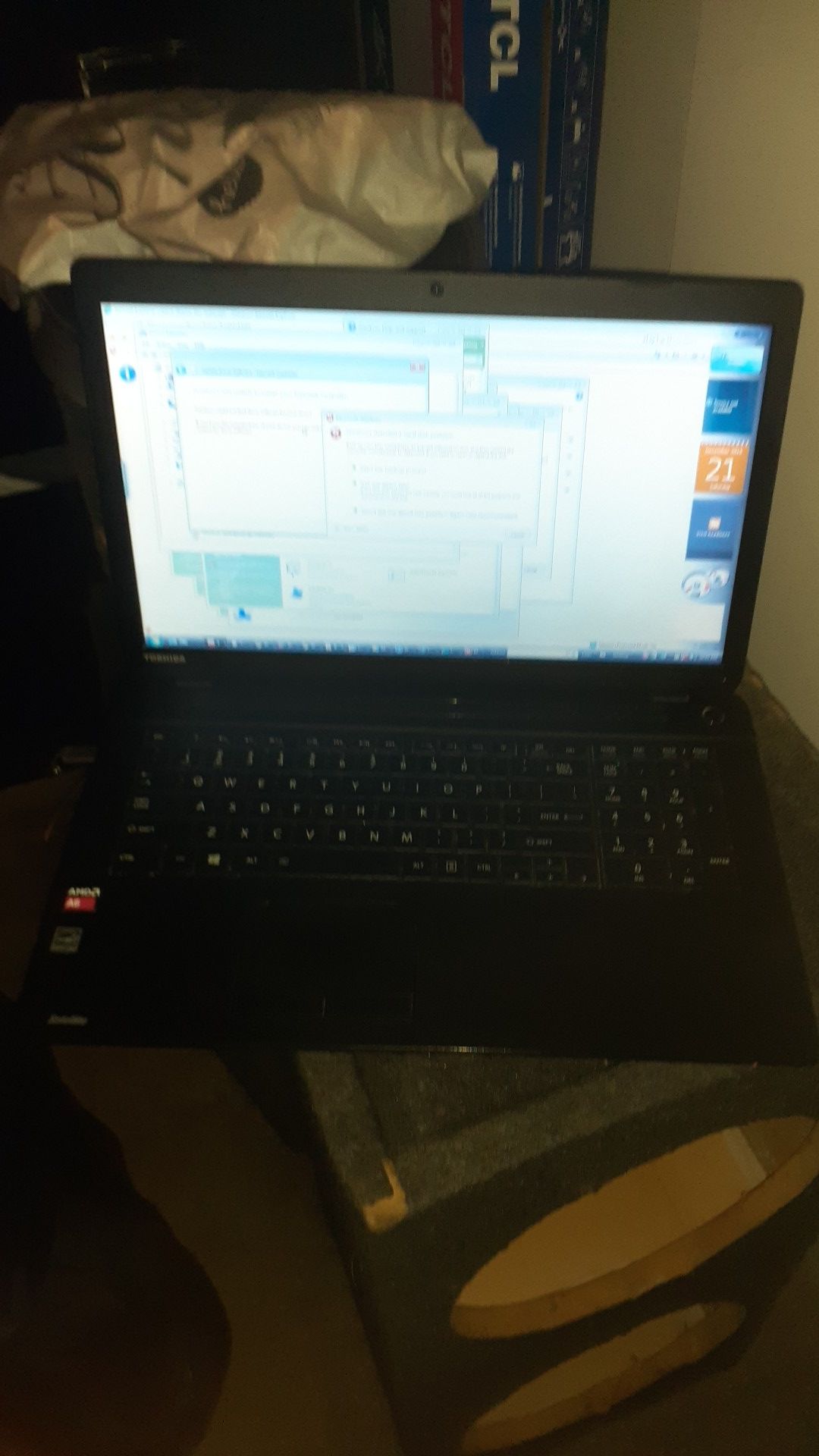 16inch Toshiba laptop amd a6 sitellite