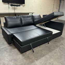 Leather IKEA Sleeper Sectional Sofa Bed