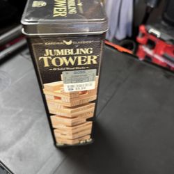 Cardinal Classics Jumbling Tower – 48 Wooden Blocks in Tin