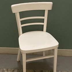 Strong, Small, White-Painted, Solid Hardwood Desk Chair - posted price is firm.