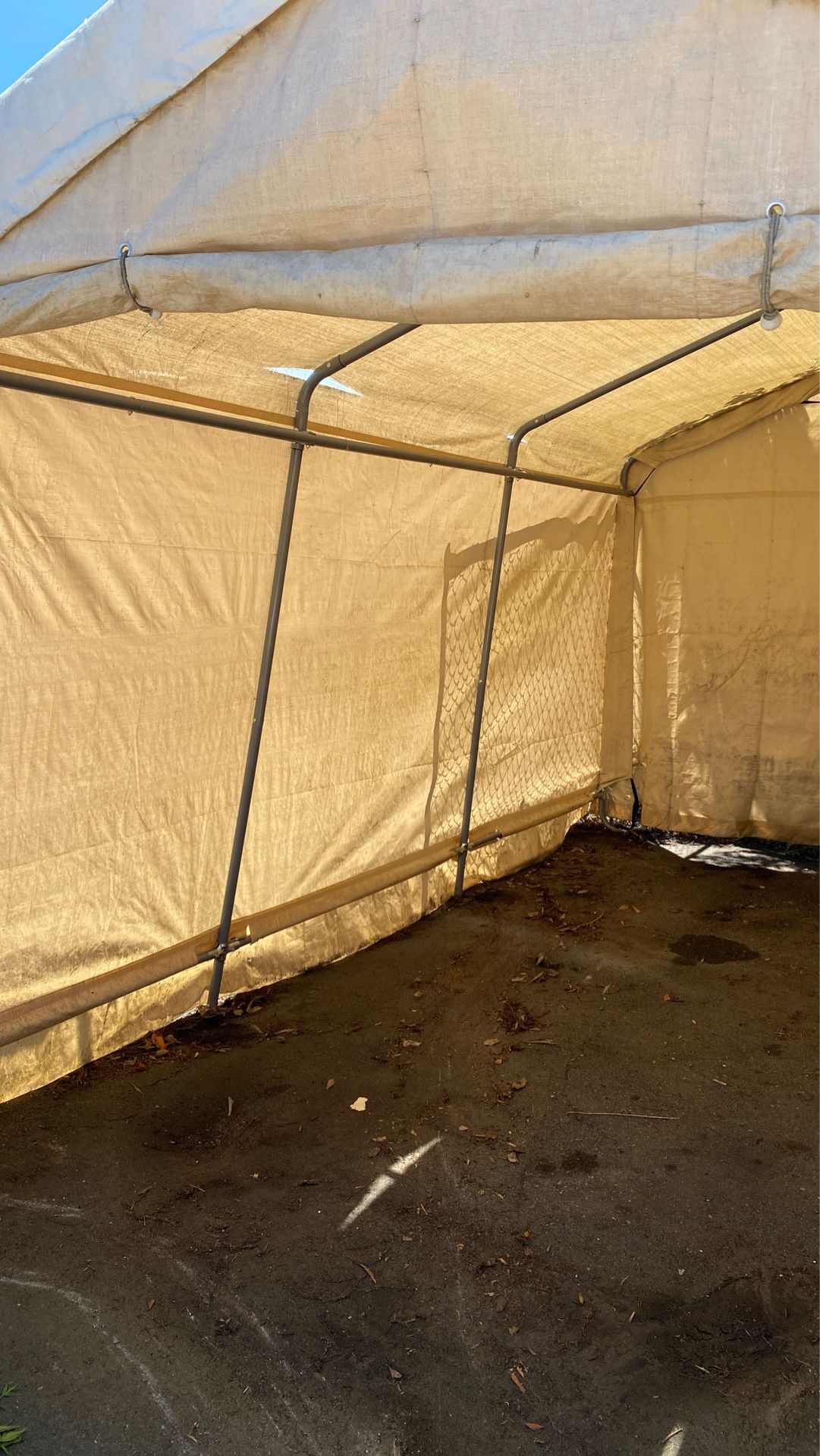 Shelter Logic 10x15 Garage Structurally Sounds Needs New Tarp for Sale
