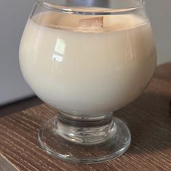 Set of 2: 100% Organic Tallow and Beeswax Candles | 5 oz. | Mini Snifter Glass | Handmade