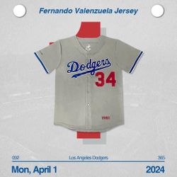 Dodgers PROMO jersey Fernando Valenzuela #34 Sz. M