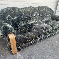 Plush Green Couch Sofa