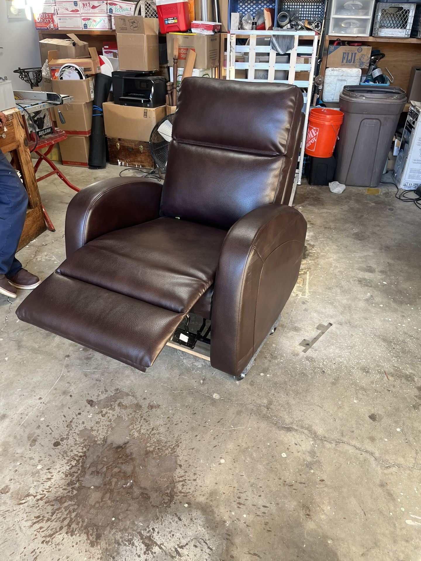 Leather rocker recliner two months old