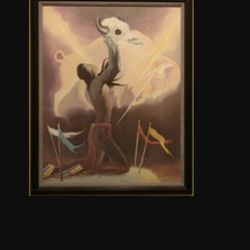 Framed Signed Print Of 1976 "VisionQuest" (Crazy Horse Gifts 1 camel's Nose "PaHa Ska"