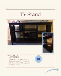 Dark Cherry TV Stand