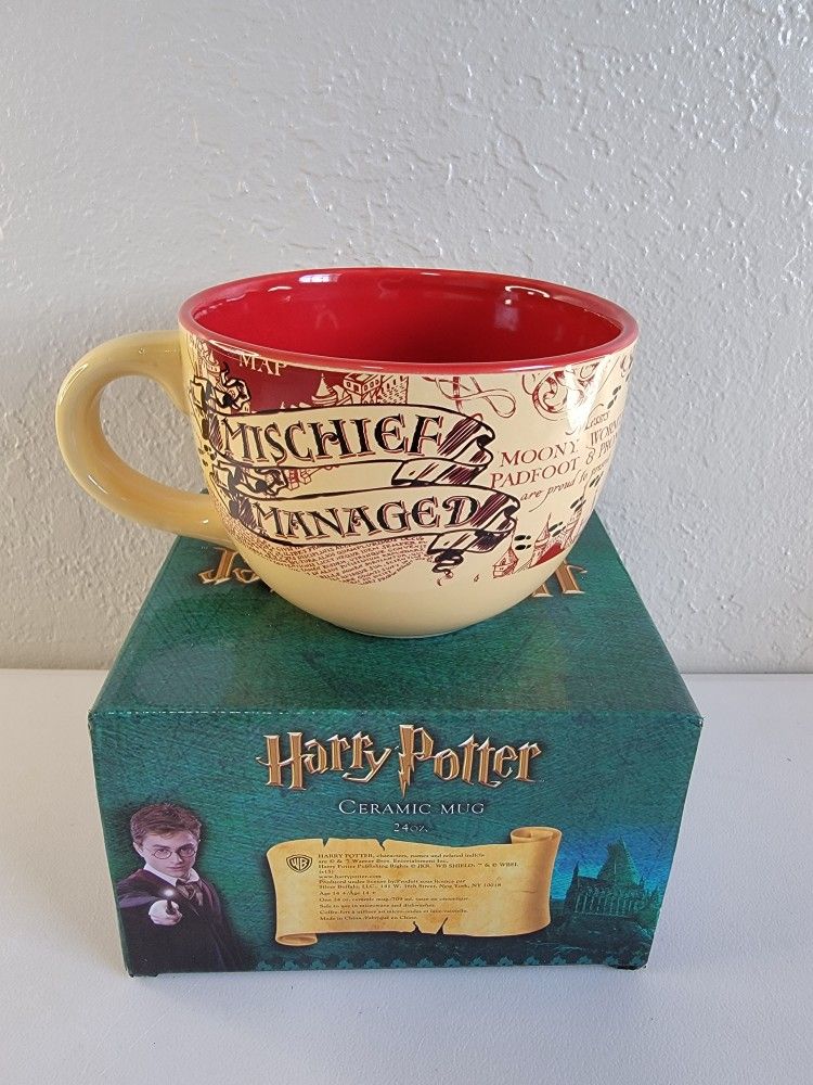 Collectible Harry Potter Ceramic Mug 24oz. Mischief Manager The Marauder's Map