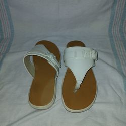 White And Brown sandals(ReadDescription)