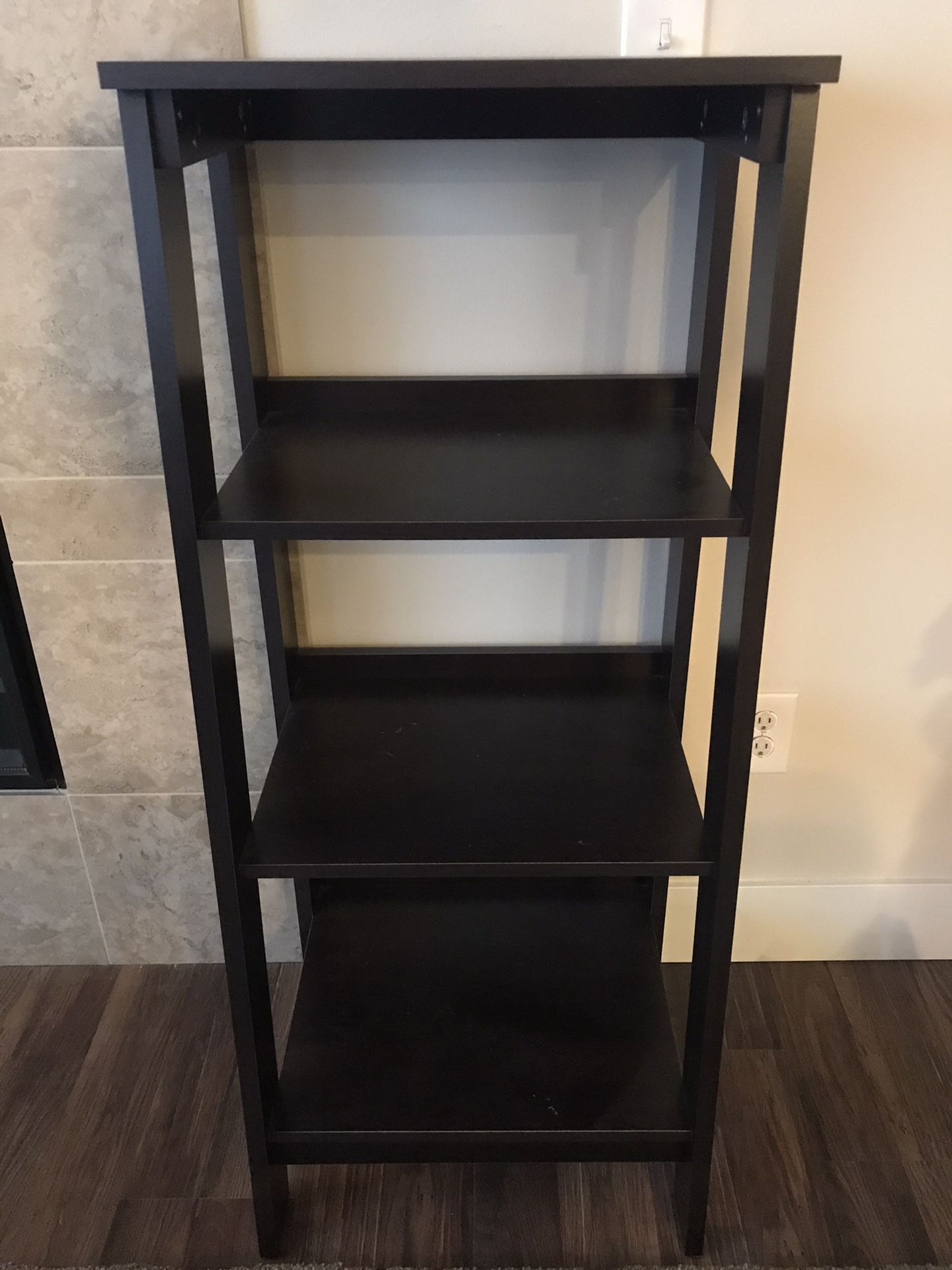 (2) Three shelf bookcases