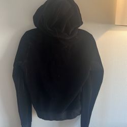 Vintage Black Terry Cloth Juicy Couture Zip Up Sweatshirt - Size XL w Hoodie
