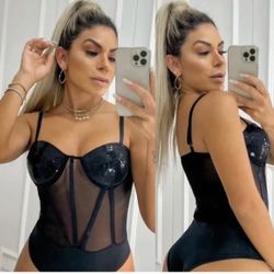 Beautiful Brazilian Sequin Bodysuit . Size M 🇧🇷