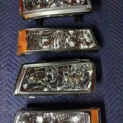 03-06 Chevy Silverado/Avalanche Headlights Faros Calaveras Micas Luces 