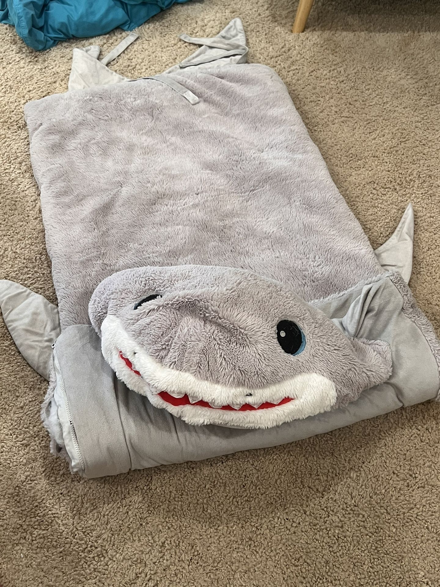 Boys Shark Sleeping Bag - Xmas Gift 