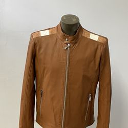 Fennix Italy Jacket Cognac Atalian Leather/alligator Modern Fit 