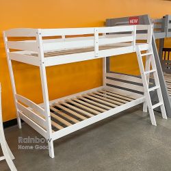 Twin / Twin Bunk Bed, Solid Wood