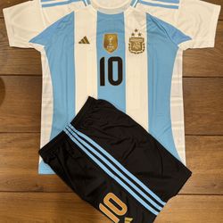 Messi Argentina Home Kids Jersey