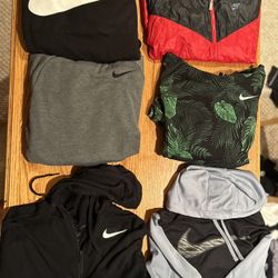 Nike Hoodie & Jacket Bundle (6 pcs) – Tech Fleece, Windbreaker, Pullovers – Size M/L