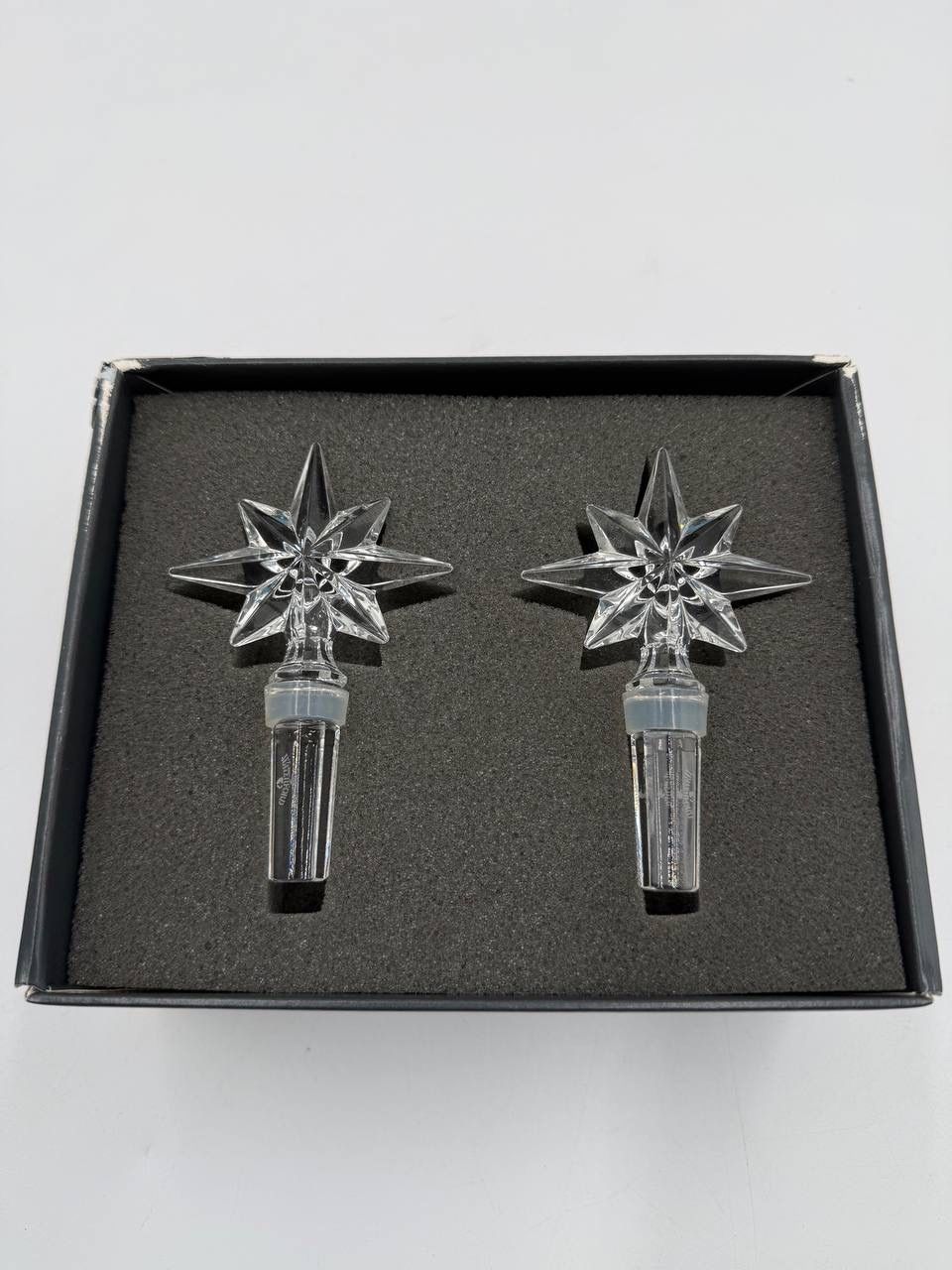 SET OF 2 WATERFORD Crystal CONGRADULATIONS Wine Stoppers Germany New in Box