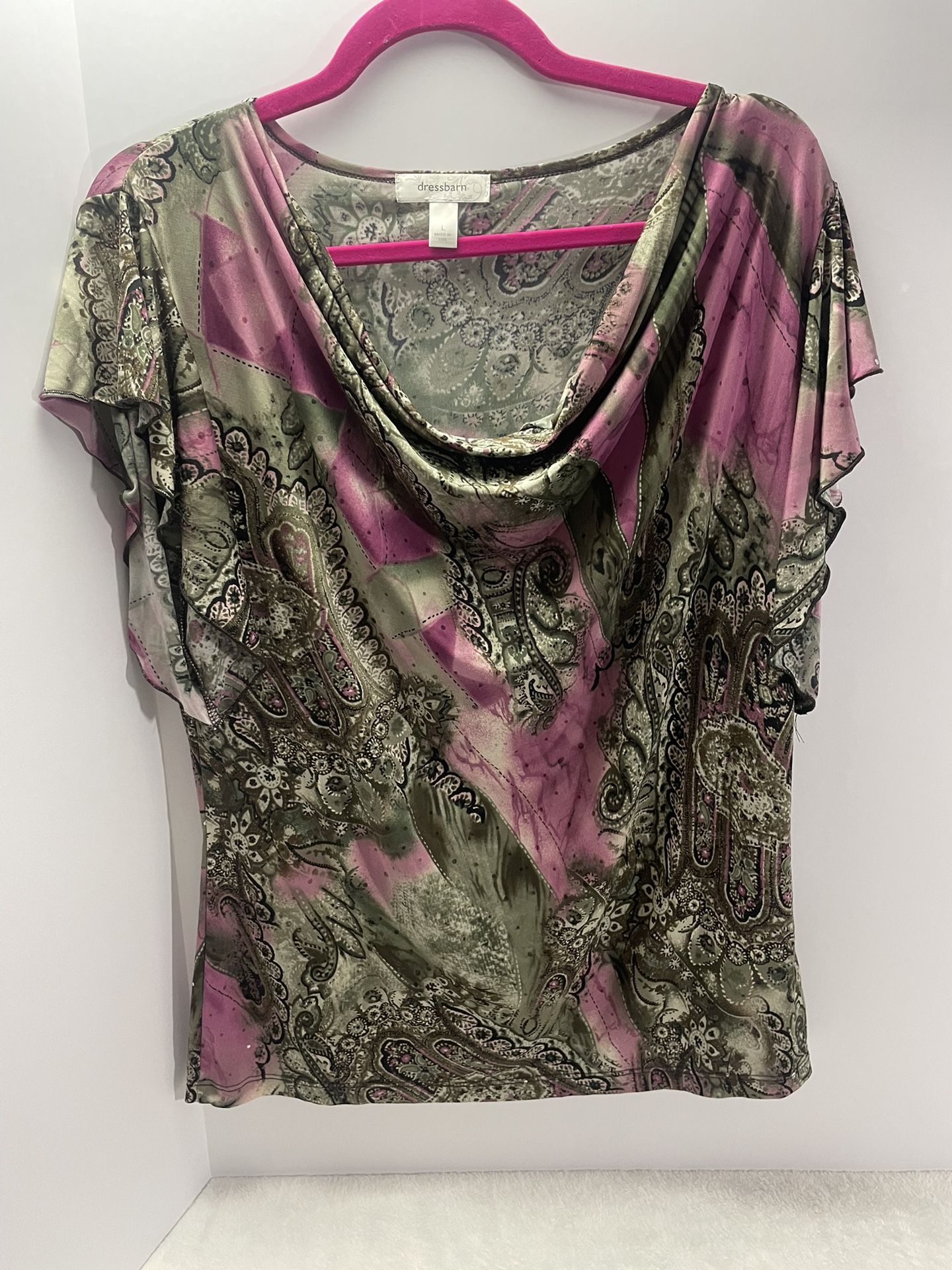 Dressbarn Women’s Large Pink/Black Design