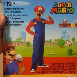 Mario Costume Sz 8-10