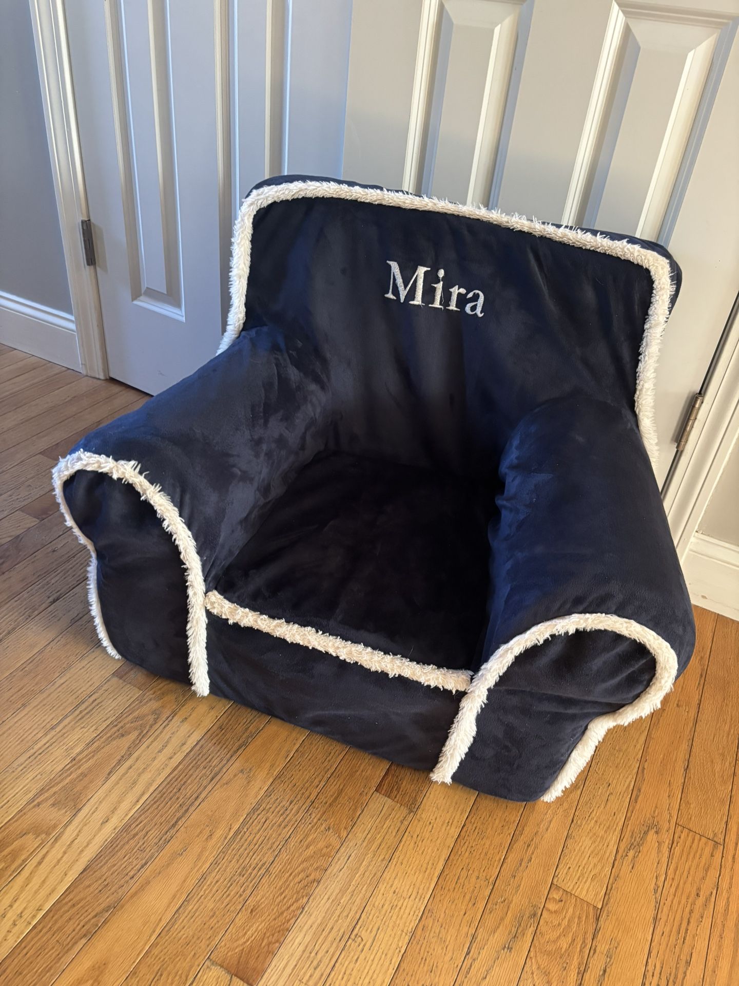 Pottery Barn Kids Anywhere Chair With Removable Sherpa Trimmed Cover