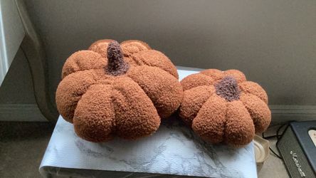 Plush Pumpkin Pillows Set of 3