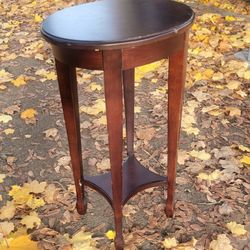 2 Tier Wooden End Side Accent Table Plant Stand