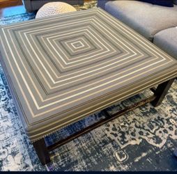 Custom Made 42x42 Ottoman with Solid Wood