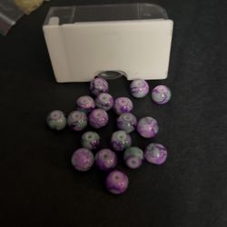 18 Pc Multi Color Ceramic 6mm Beads