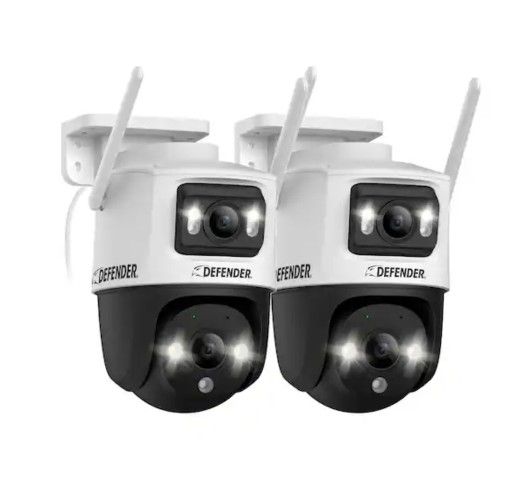 AI powered guard pro 3k plus dual lenses PTX Wifi-6-Plug -in Security Camera 2 Pack