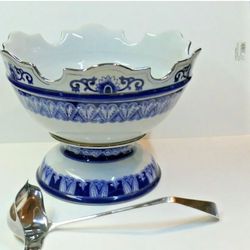 I’m Wanting to purchase a COBALT BLUE AND WHITE BOMBAY CO PORCELAIN PUNCH BOWL with PLATINUM TRIM