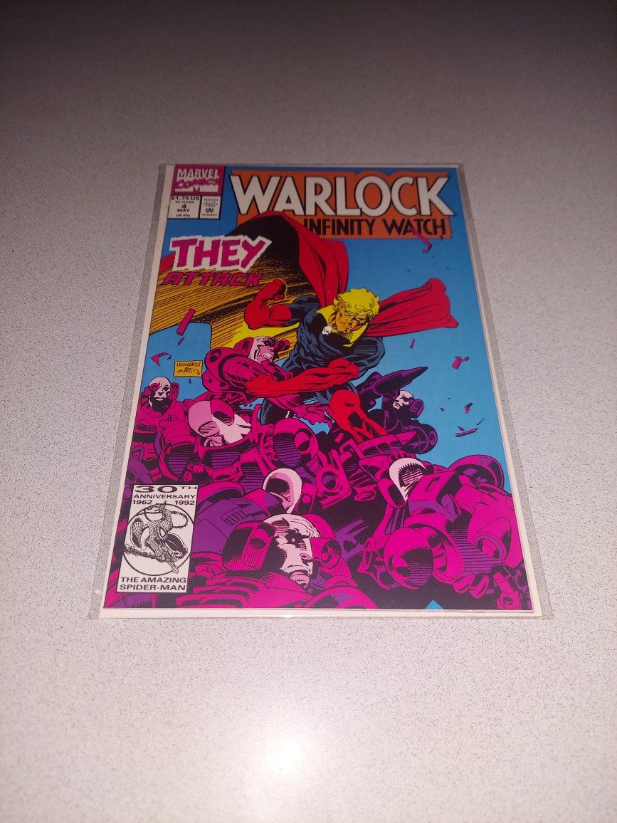 1992 WARLOCK AND THE INFINITY WATCH #4 COMIC BAGGED AND BOARDED