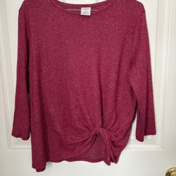 Serra Pink Tie, Hem Top