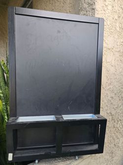 Chalk board with chalk box/storage, 19 x 28"